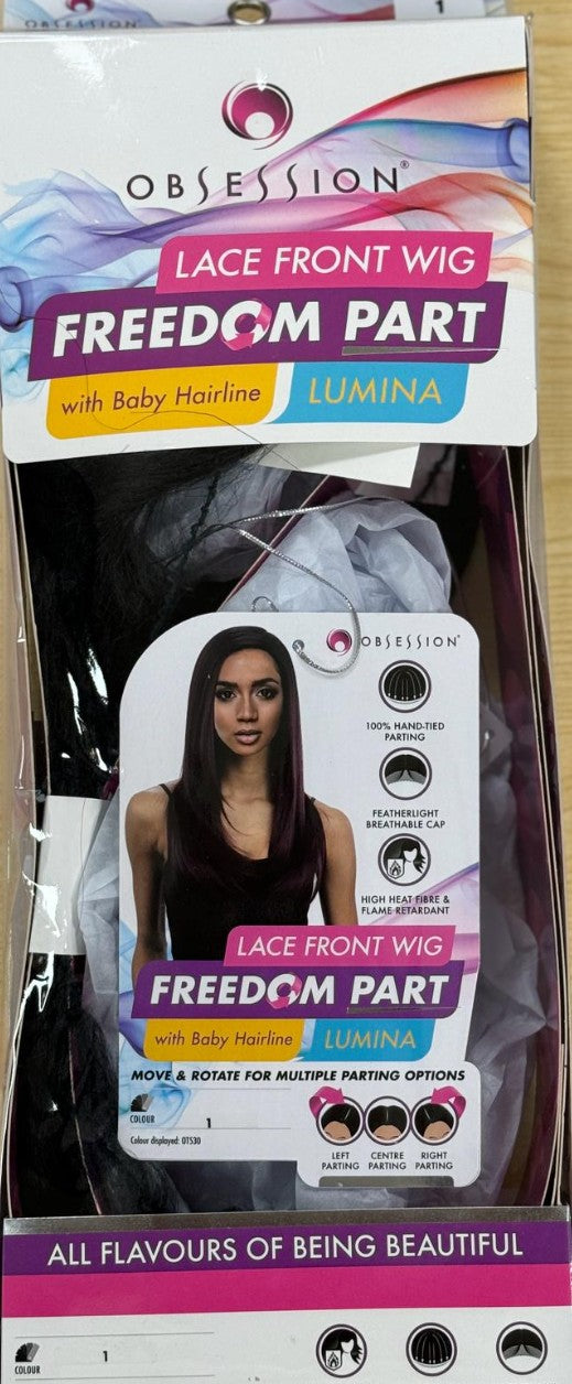 Obsession Synthetic Lace Front Free Part Hand Tied Wig - Lumina