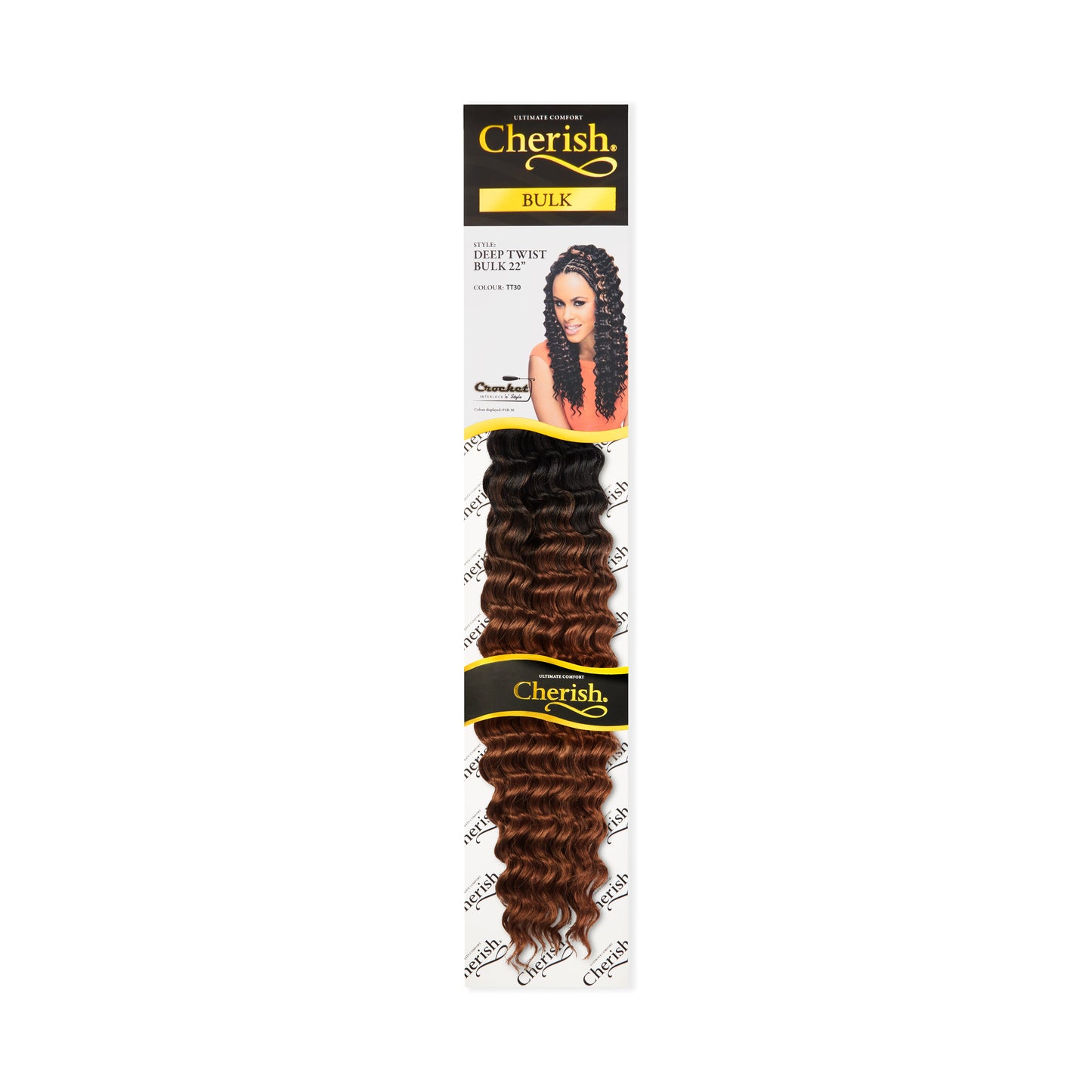 Cherish Synthetic Bulk Crochet Hair Extension Braids - Deep Twist 22 Inch