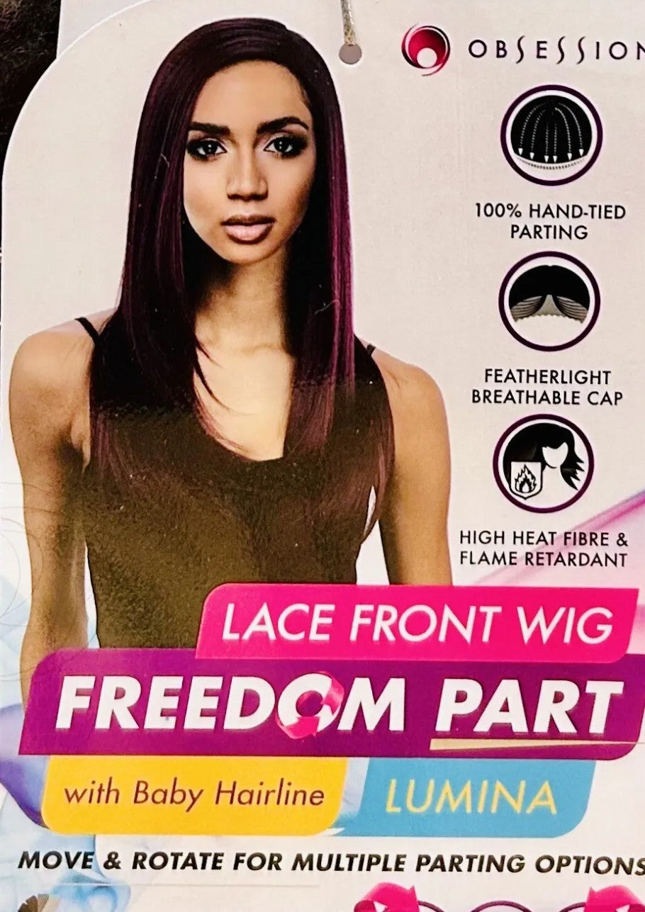 Obsession Synthetic Lace Front Free Part Hand Tied Wig - Lumina