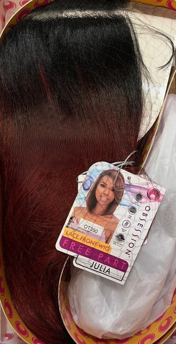 Obsession Synthetic Bob Lace Front Free Part Hair Wig - Julia