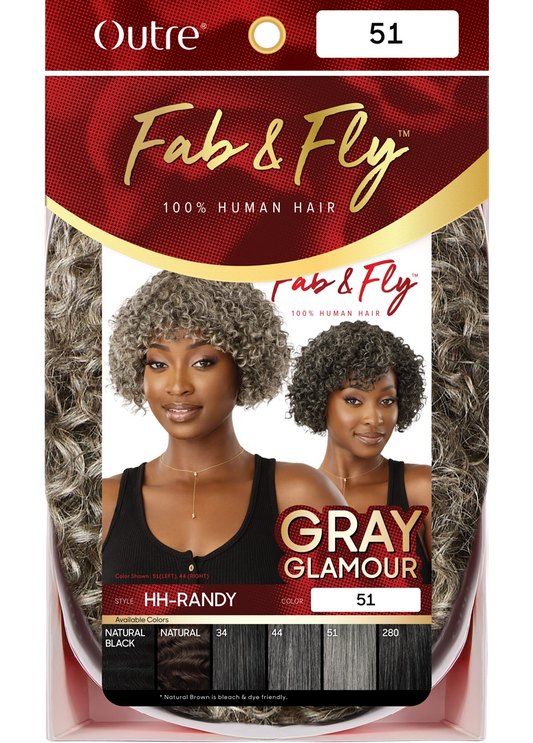 Outre Human Hair Fab & Fly Grey Glamour - Randy