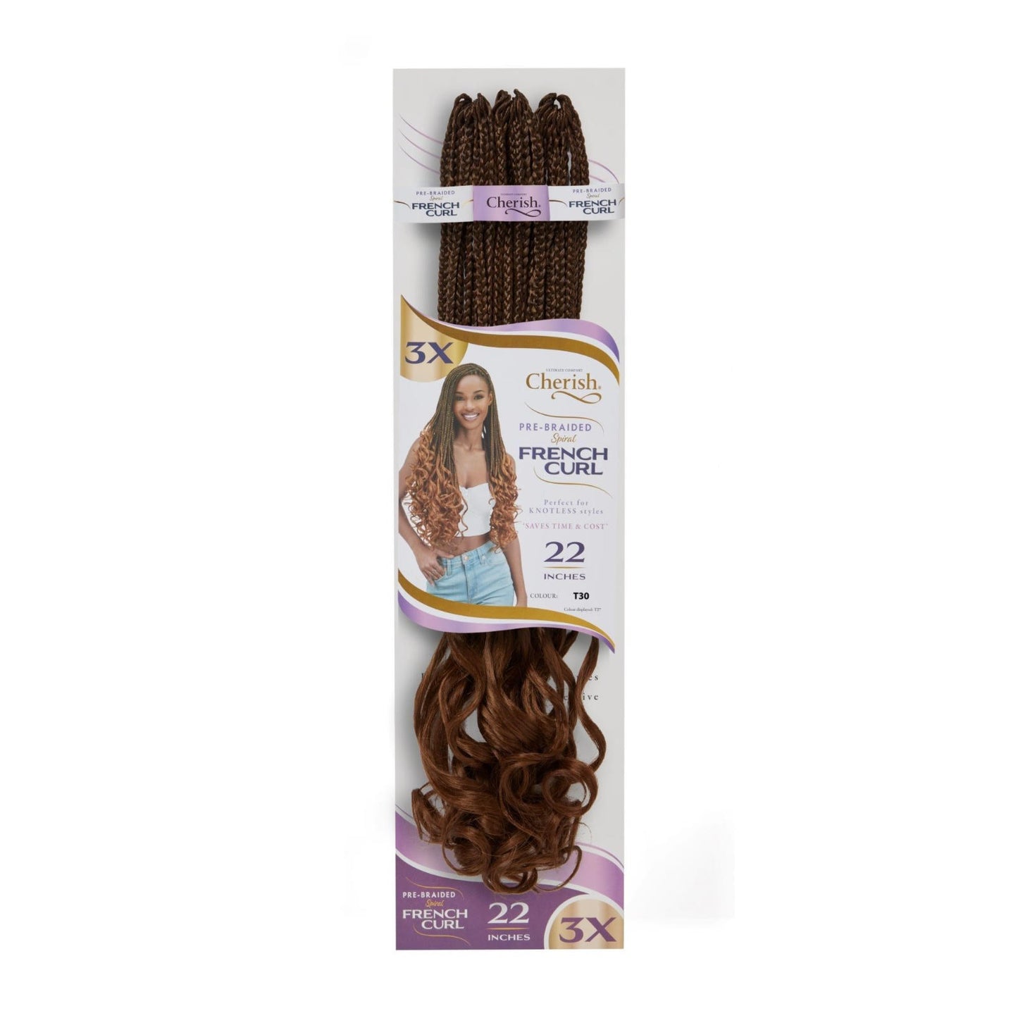 Cherish - Pre Braided Spiral French Curl 22"