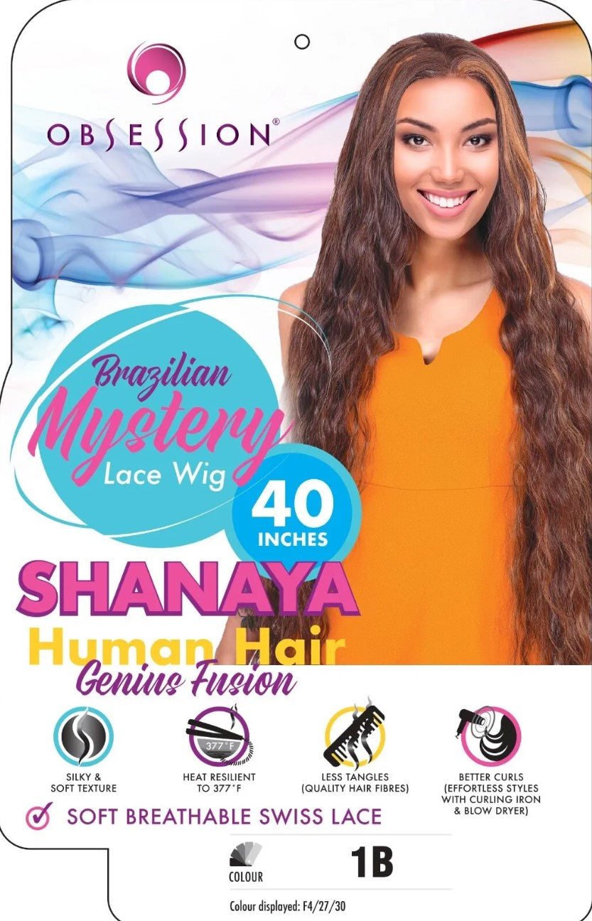 Obsession Brazilian Fusion Human Hair Lace Wig - Shanaya 40"
