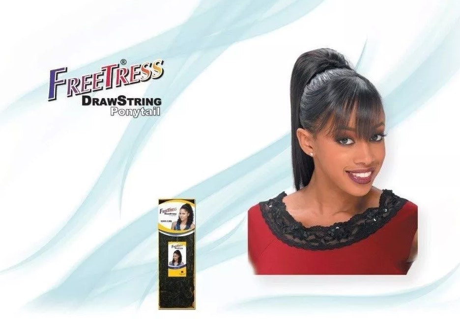 FreeTress Equal Synthetic Drawstring Hair Ponytail - Yaky Straight 12 inch