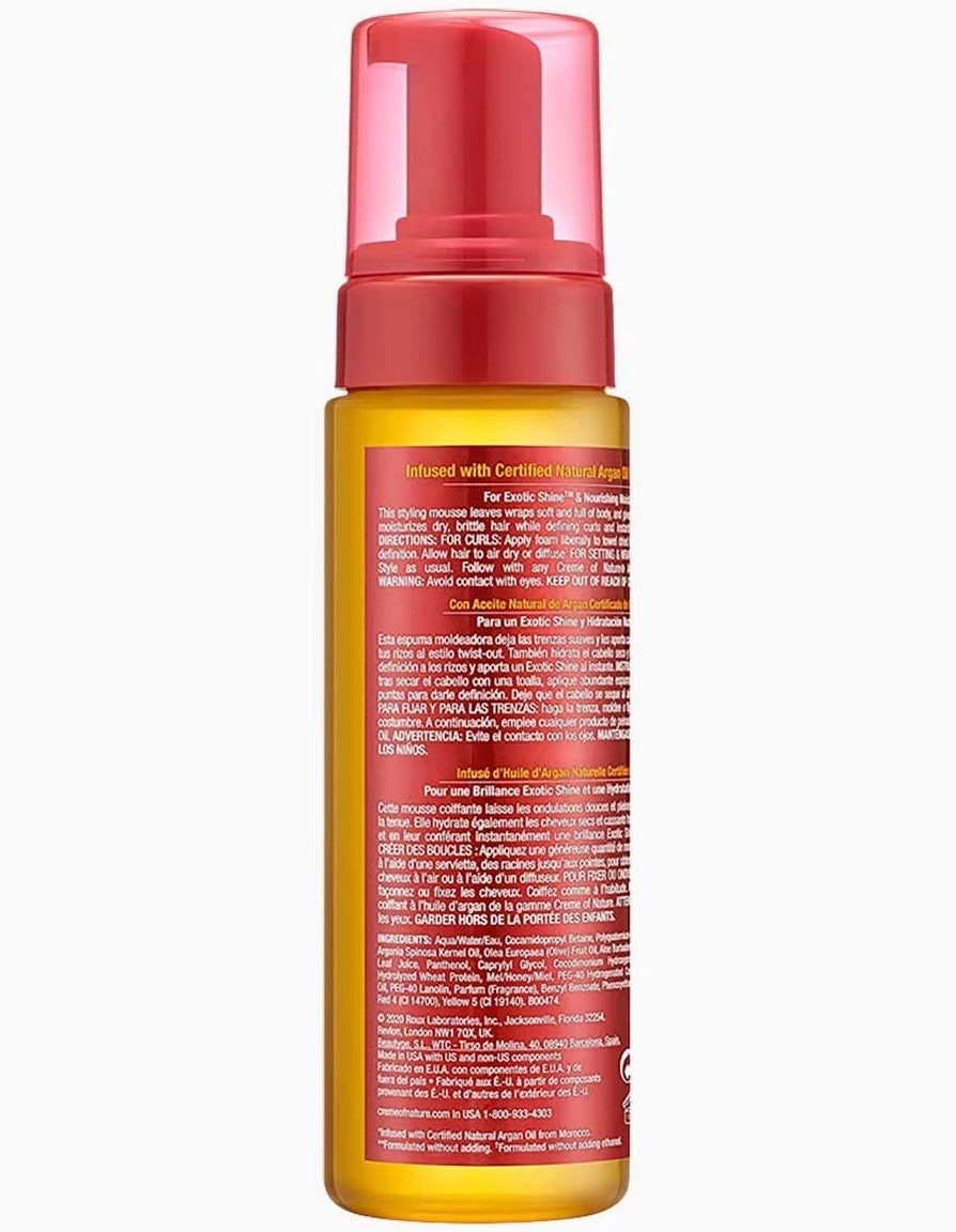Creme of Nature Argan Oil Style & Shine Foaming Mousse 207ml
