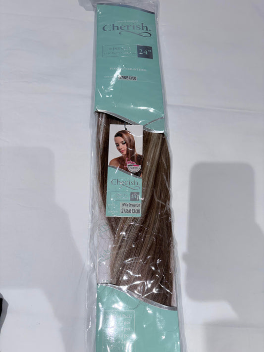 Cherish Clip In Extension 9pcs Straight 24''
