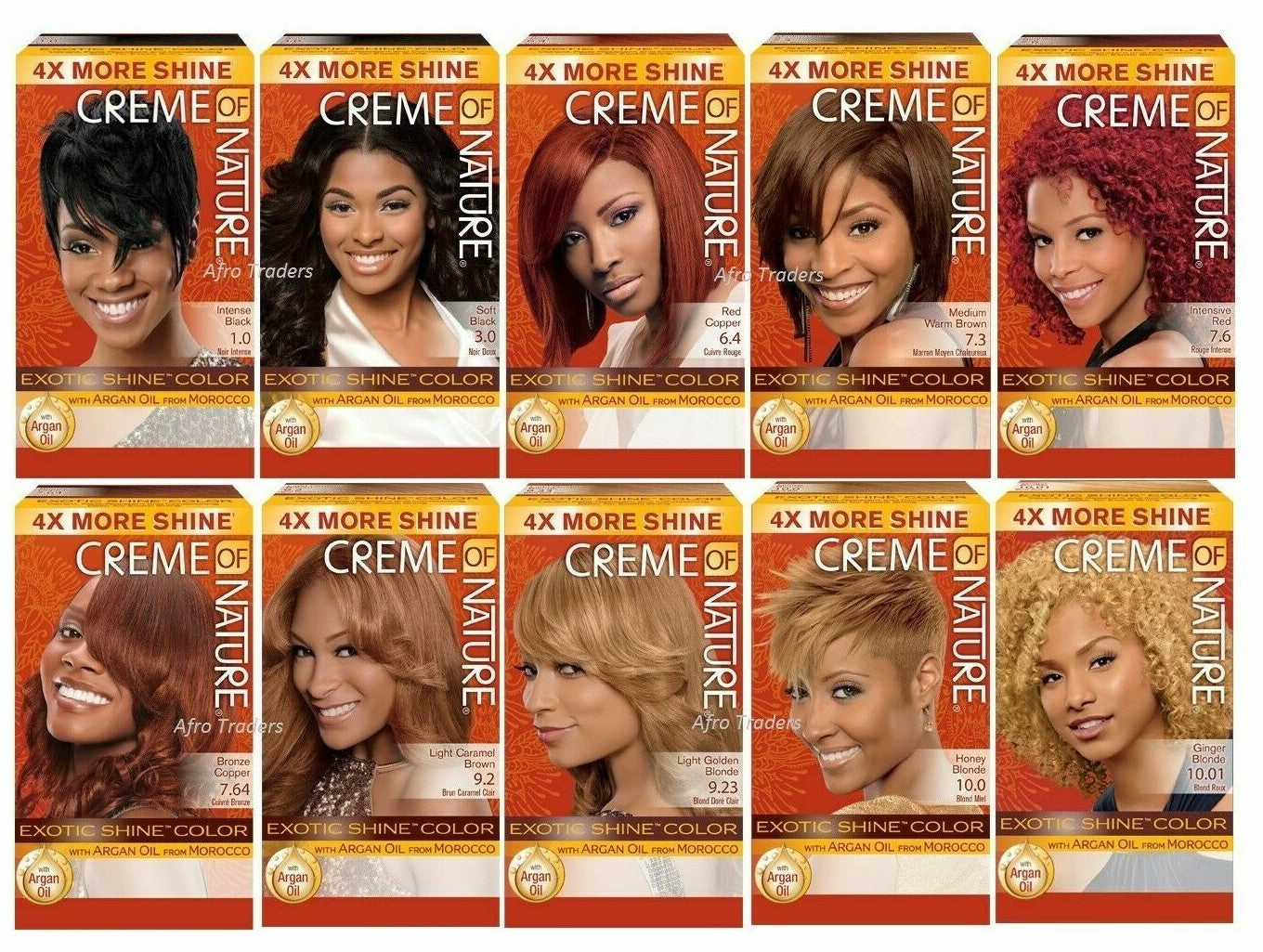 Creme Of Nature Exotic Shine Permanent Hair Dye With Argan Oil - All Colours