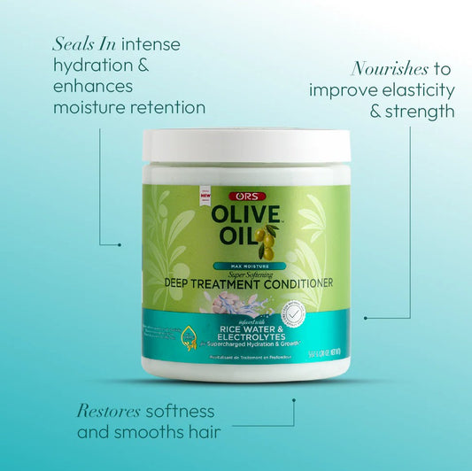 ORS Olive Oil Deep Treatment Conditioner With Rice Water & Electrolytes 567g