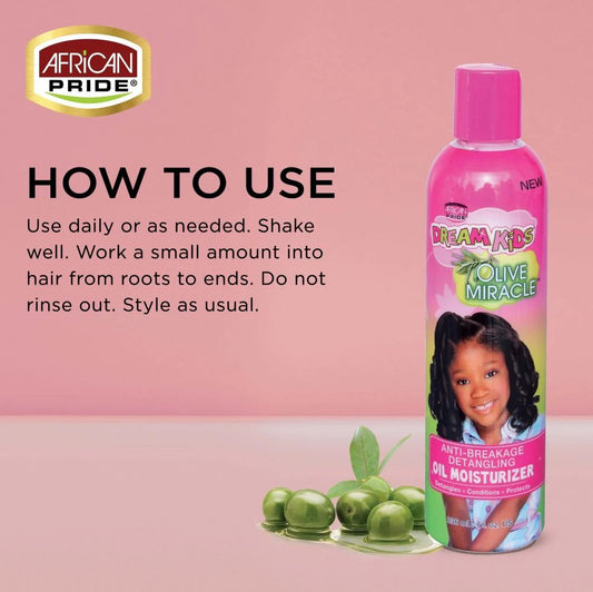 African Pride Dream Kids Olive Miracle Anti-Breakage Detangling Oil Moisturiser 236ml