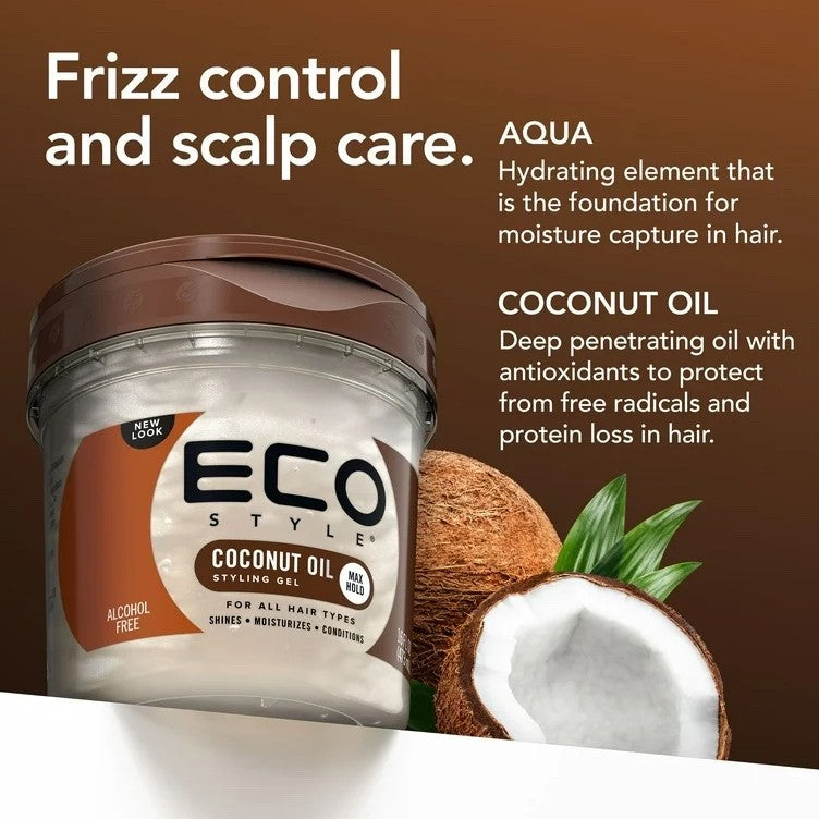 ECO Style Professional Coconut Oil Styling Gel All Sizes Available
