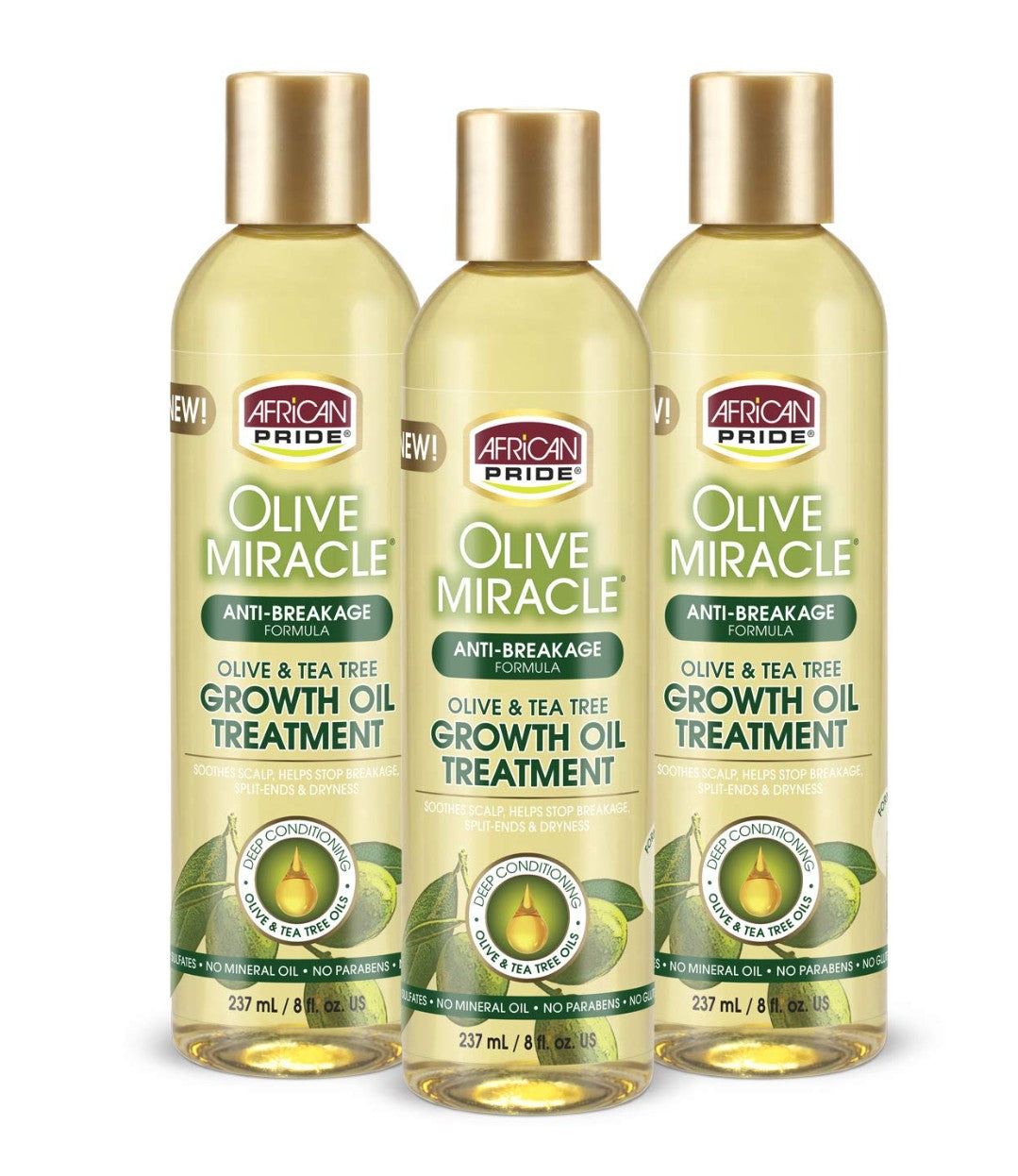 African Pride Olive Miracle Olive & Tea Tree Growth Oil Treatment 237ml