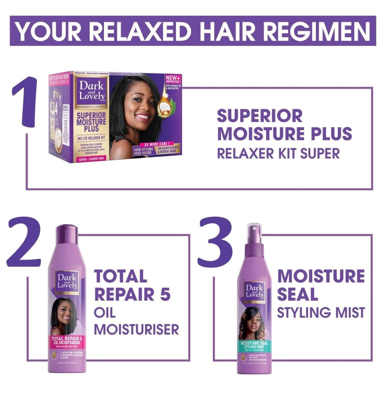 Dark And Lovely Superior Moisture Plus No Lye Relaxer Regular/Super