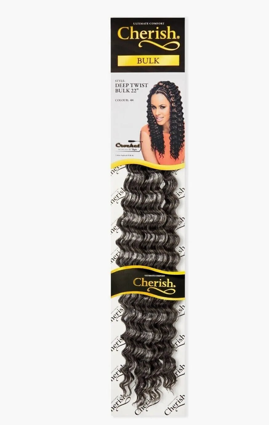 Cherish Synthetic Bulk Crochet Hair Extension Braids - Deep Twist 22 Inch