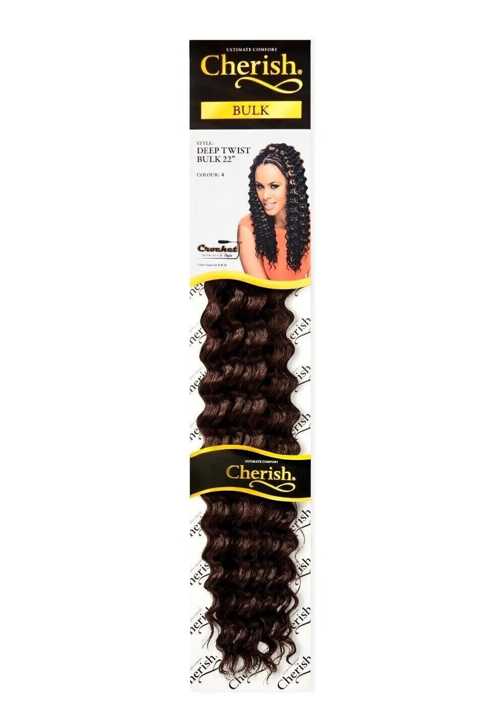 Cherish Synthetic Bulk Crochet Hair Extension Braids - Deep Twist 22 Inch