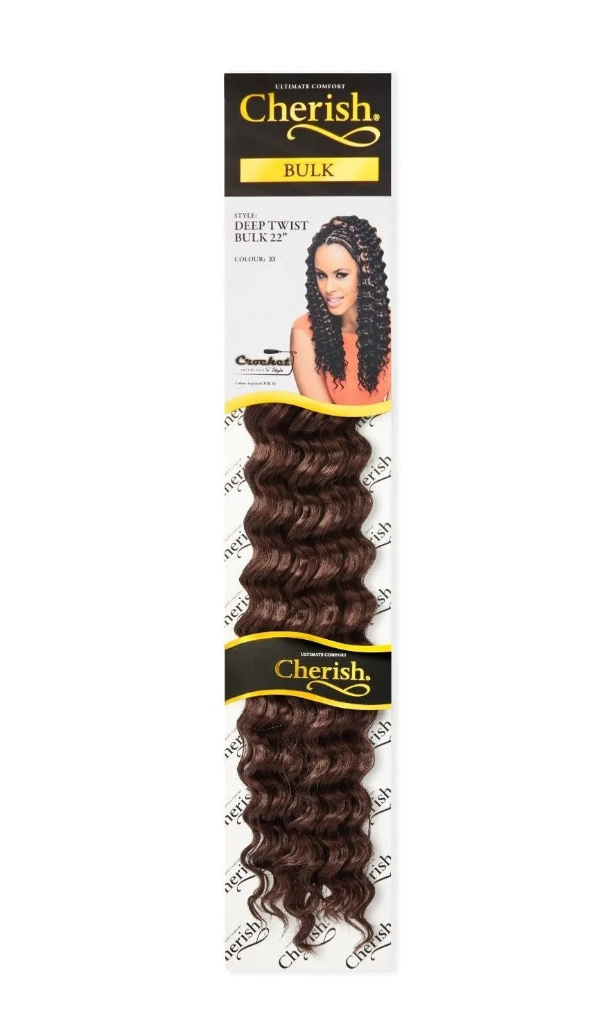 Cherish Synthetic Bulk Crochet Hair Extension Braids - Deep Twist 22 Inch