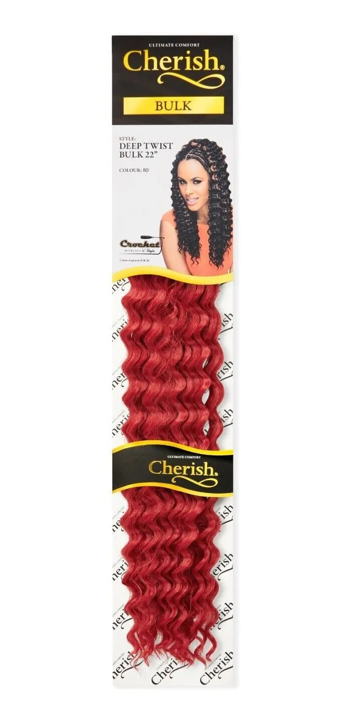 Cherish Synthetic Bulk Crochet Hair Extension Braids - Deep Twist 22 Inch