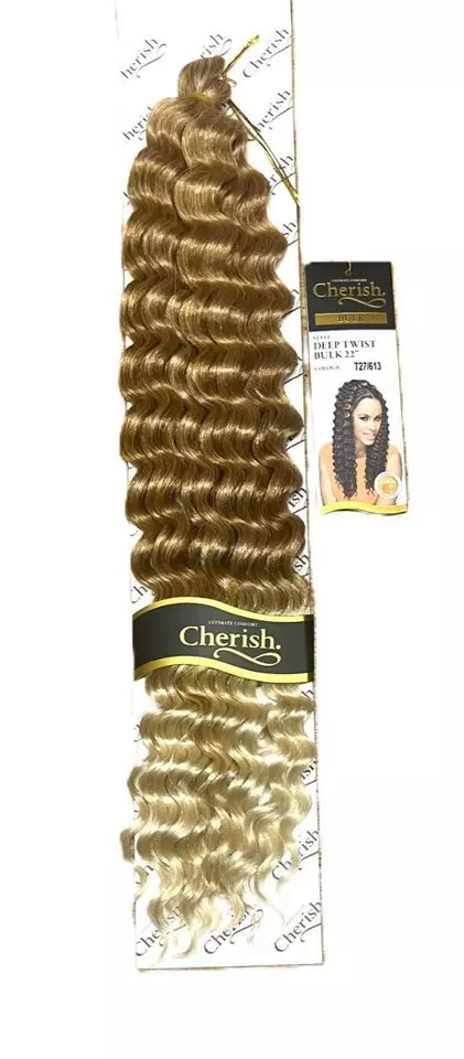 Cherish Synthetic Bulk Crochet Hair Extension Braids - Deep Twist 22 Inch