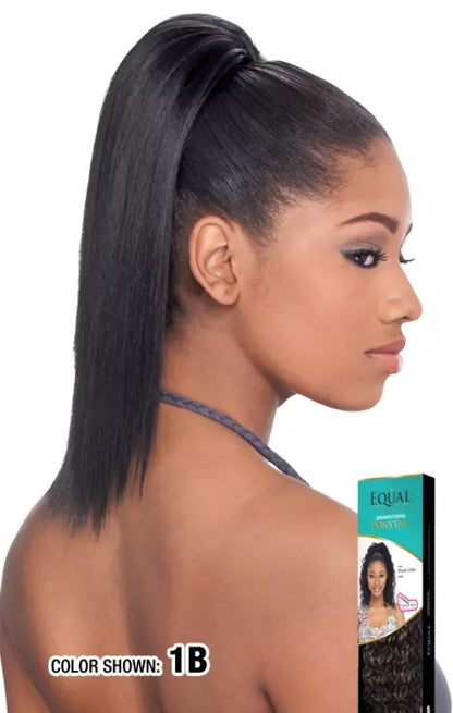 FreeTress Equal Synthetic Drawstring Hair Ponytail - Yaky Straight 12 inch