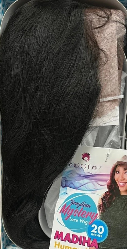 Obsession Brazilian Mystery Genius Fusion Human Hair Swiss Lace Wig - Madiha 20"