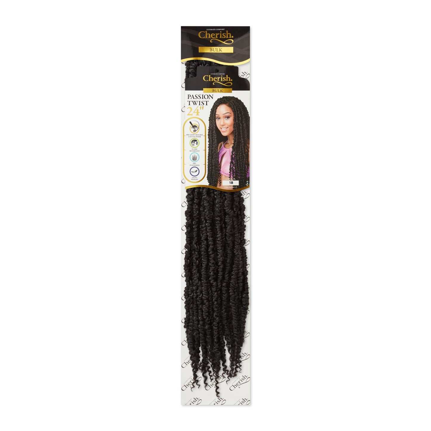 CHERISH CROCHET BRAID CURLY PRE LOOPED HAIR EXTENSION - PASSION TWIST 24''