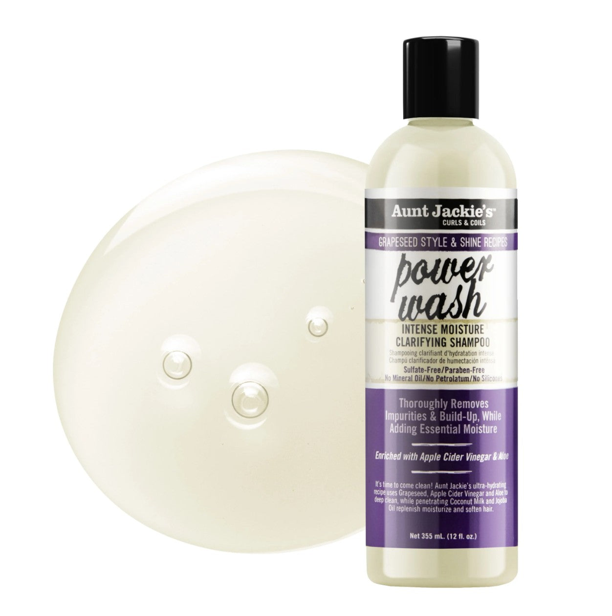 Aunt Jackie's Power Wash Moisture Clarifying Shampoo 355ml