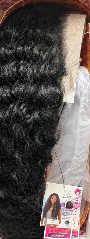 Obsession Synthetic Freedom Parting Lace Curly Hair Wig - Normani