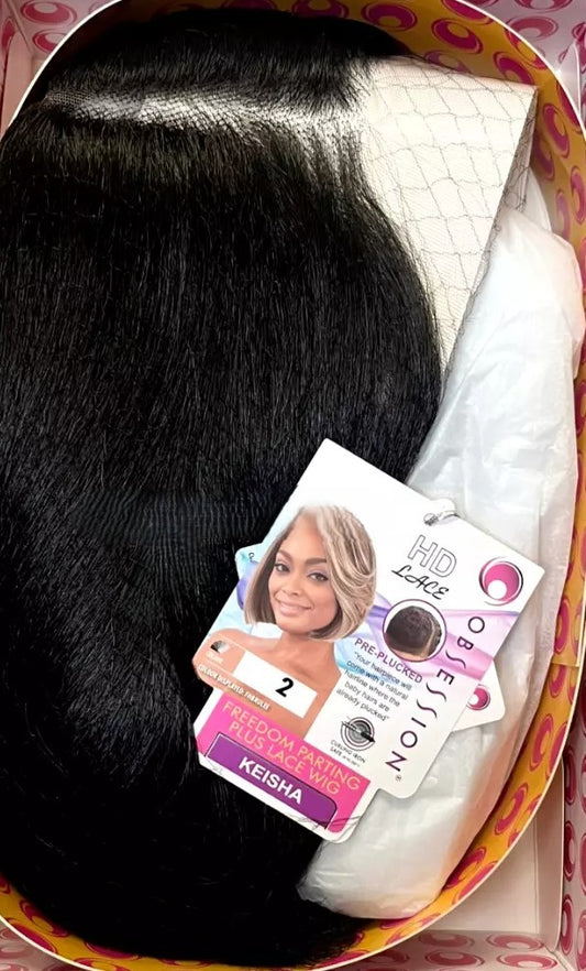 Obsession Synthetic HD Lace Front Bob Hair Wig - Keisha
