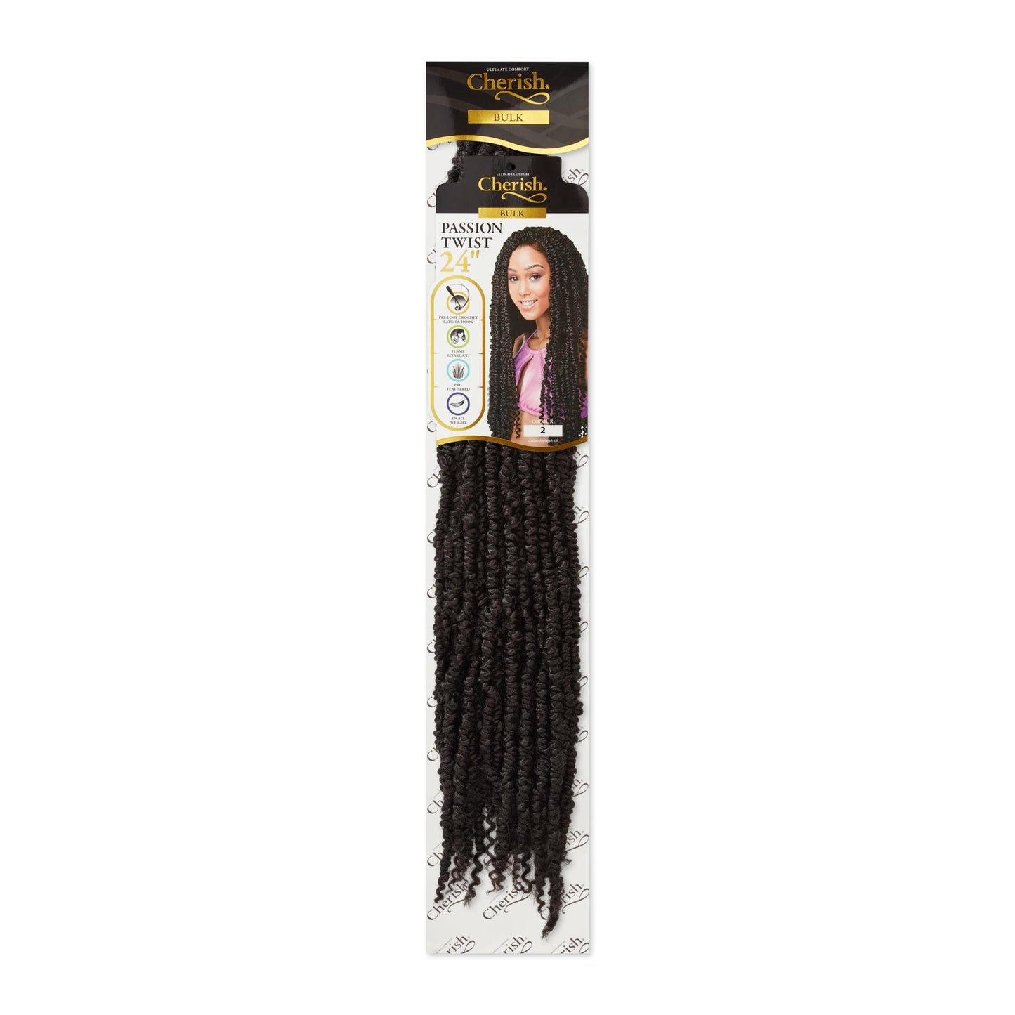 CHERISH CROCHET BRAID CURLY PRE LOOPED HAIR EXTENSION - PASSION TWIST 24''