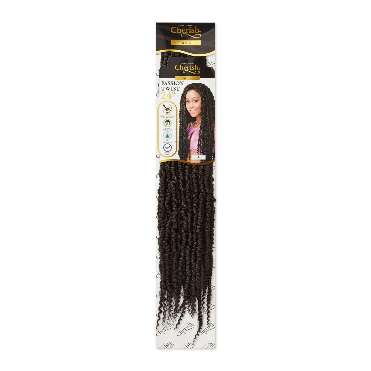 CHERISH CROCHET BRAID CURLY PRE LOOPED HAIR EXTENSION - PASSION TWIST 24''