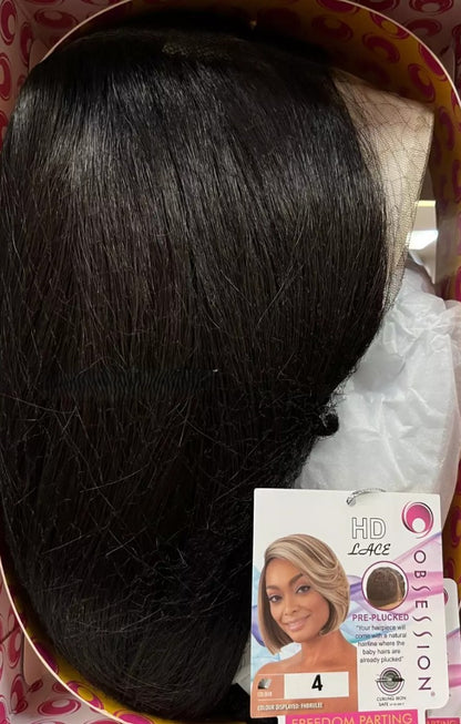 Obsession Synthetic HD Lace Front Bob Hair Wig - Keisha