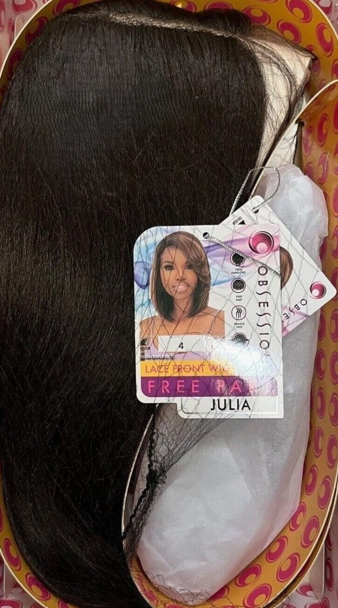 Obsession Synthetic Bob Lace Front Free Part Hair Wig - Julia