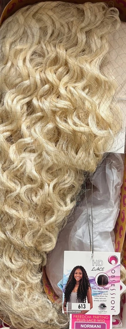 Obsession Synthetic Freedom Parting Lace Curly Hair Wig - Normani