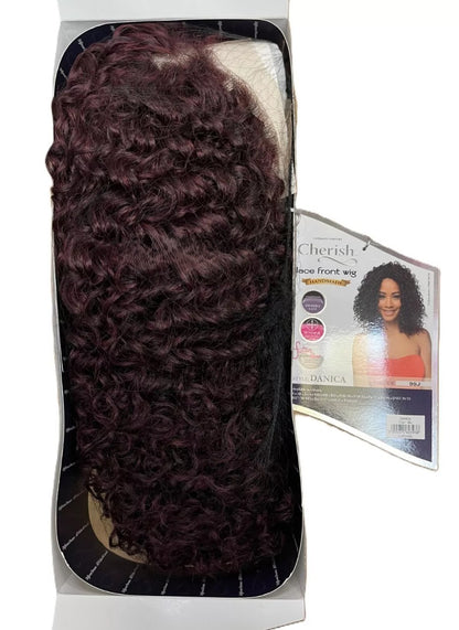 Cherish Synthetic Lace Front Short Curly Natural Hand Made Hair Wig - Danica