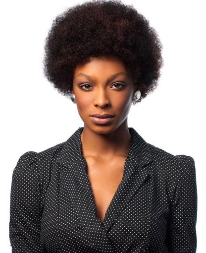 Sleek Human Hair Wig - Afro