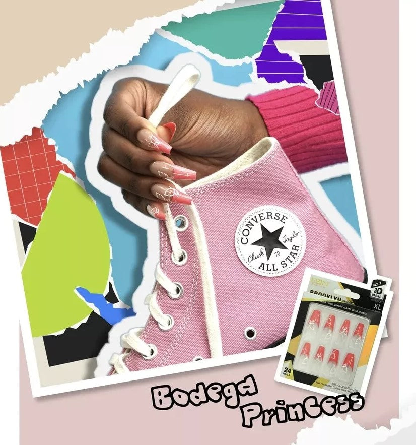 Ebin New York Brooklyn Hottie Collection Nails Set 24pcs With Glue