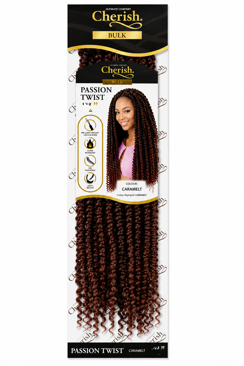 CHERISH CROCHET BRAID CURLY PRE LOOPED HAIR EXTENSION - PASSION TWIST 24''