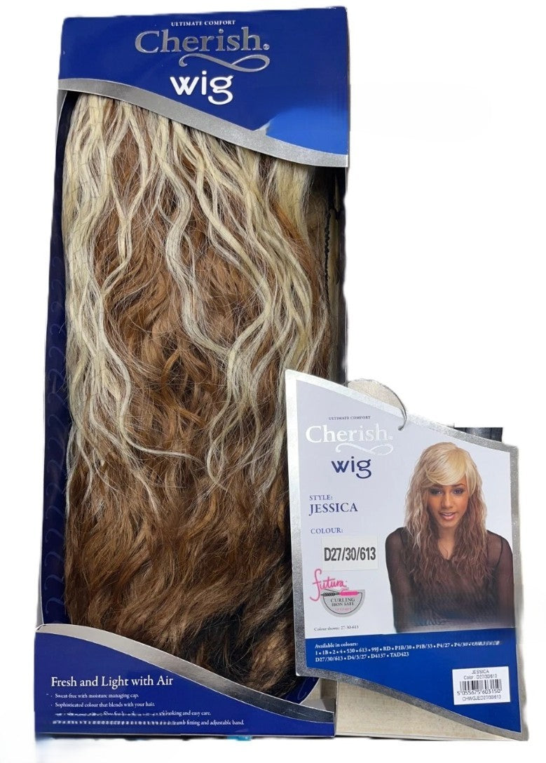 Cherish Synthetic Natural Look Long Wavy Curly Hair Wig - Jessica