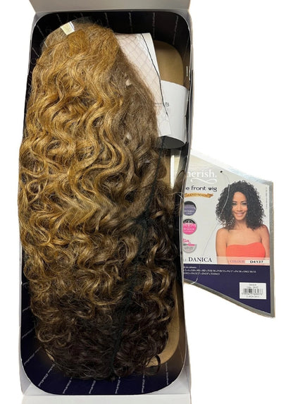 Cherish Synthetic Lace Front Short Curly Natural Hand Made Hair Wig - Danica