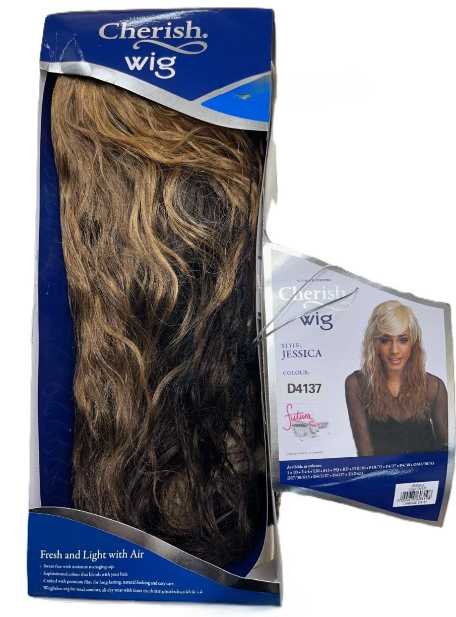 Cherish Synthetic Natural Look Long Wavy Curly Hair Wig - Jessica