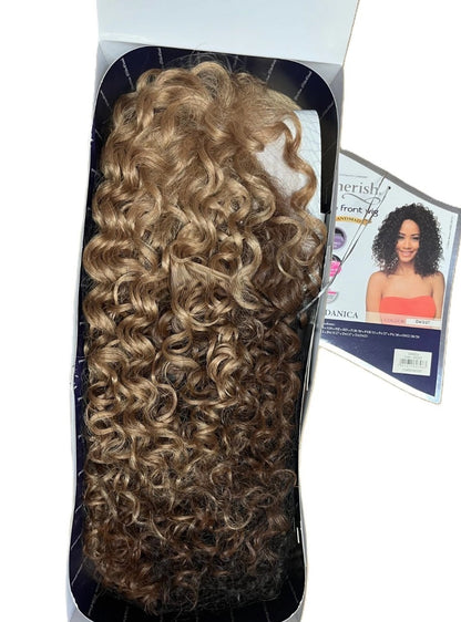 Cherish Synthetic Lace Front Short Curly Natural Hand Made Hair Wig - Danica