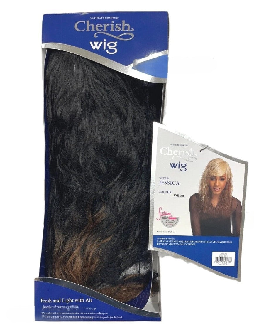 Cherish Synthetic Natural Look Long Wavy Curly Hair Wig - Jessica
