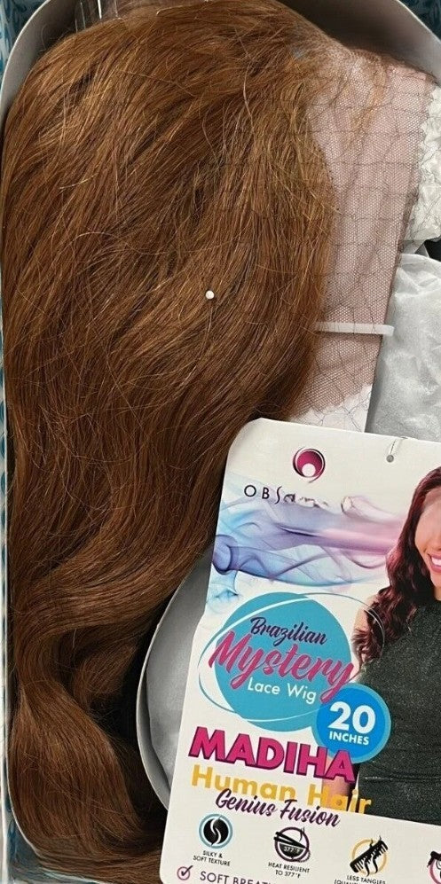Obsession Brazilian Mystery Genius Fusion Human Hair Swiss Lace Wig - Madiha 20"