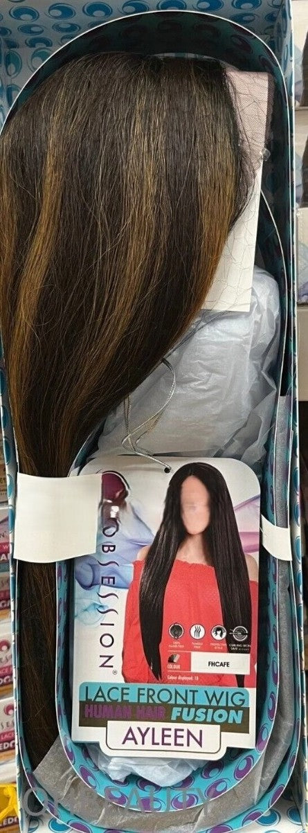 Obsession Lace Front Human Hair Fusion Natural Texture & Wave Hair Wig - Ayleen