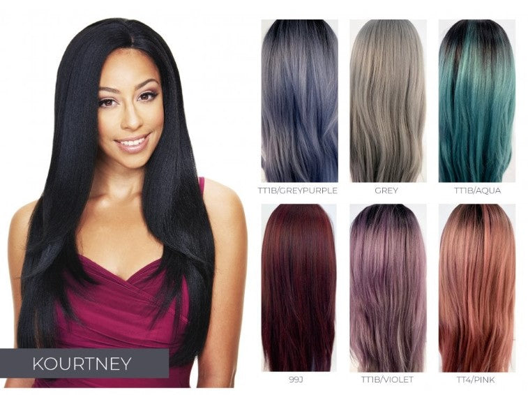 Sleek Synthetic Hair Lace Front Wig - Kourtney