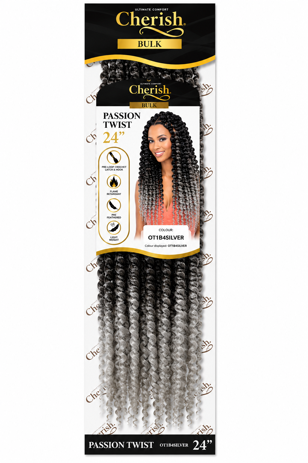 CHERISH CROCHET BRAID CURLY PRE LOOPED HAIR EXTENSION - PASSION TWIST 24''