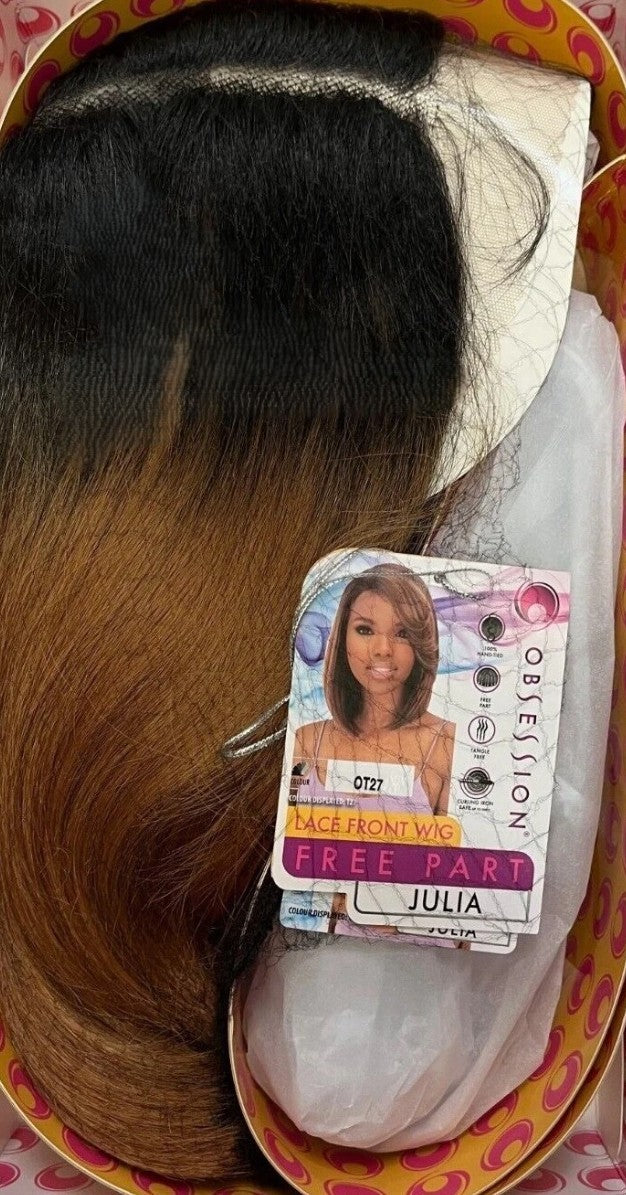 Obsession Synthetic Bob Lace Front Free Part Hair Wig - Julia
