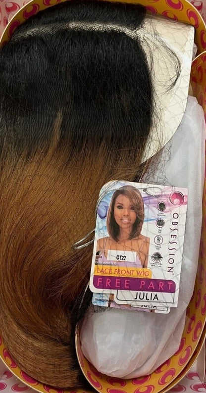 Obsession Synthetic Bob Lace Front Free Part Hair Wig - Julia