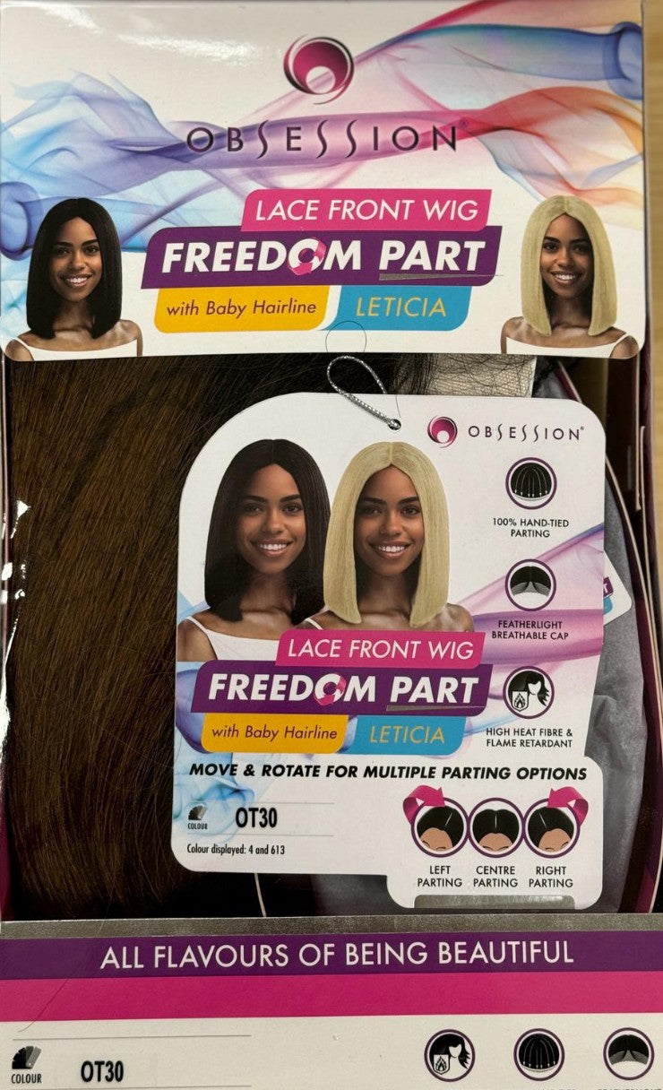 Obsession Synthetic Lace Front Free Part Hand Tied Wig - Leticia
