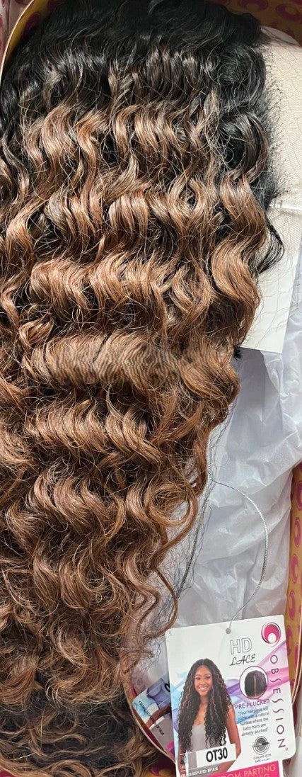 Obsession Synthetic Freedom Parting Lace Curly Hair Wig - Normani