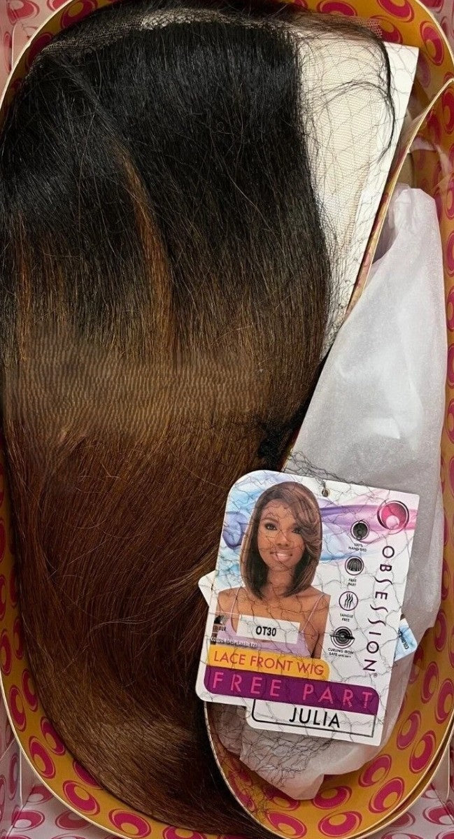 Obsession Synthetic Bob Lace Front Free Part Hair Wig - Julia